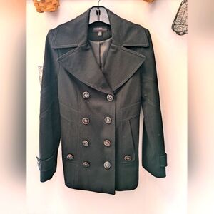 Jason Kole black wool coat